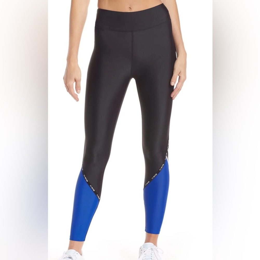 P.E Nation Open Stroke Black and Blue Women's Leggings Size S